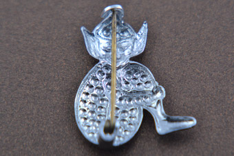 White Metal Pixie Brooch