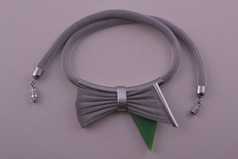 Chrome Art Deco Necklace