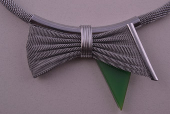 Chrome Art Deco Necklace