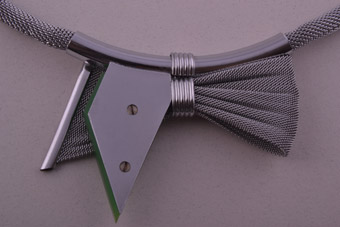 Chrome Art Deco Necklace