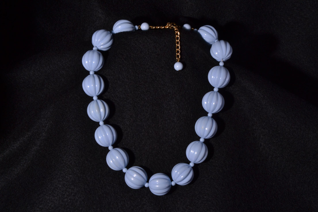 1950's Powder-Blue Plastic Necklace