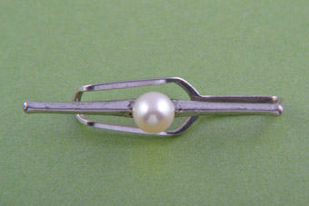 Silver Vintage Tie Clip