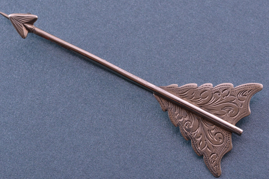 Silver Victorian Arrow Brooch
