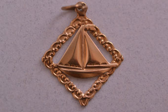 Gold Vintage Yacht Charm