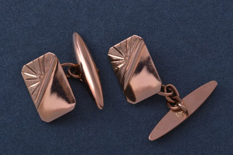 9ct Rose Gold 1930's Cufflinks