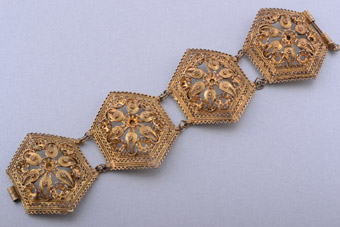 Silver Gilt Vintage Filigree Bracelet