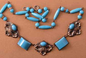 Glass Art Deco Necklace