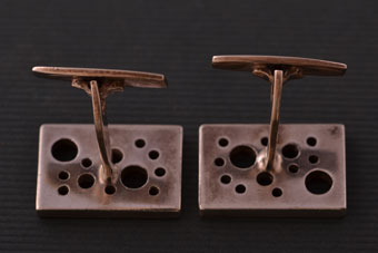 Silver Retro Cufflinks
