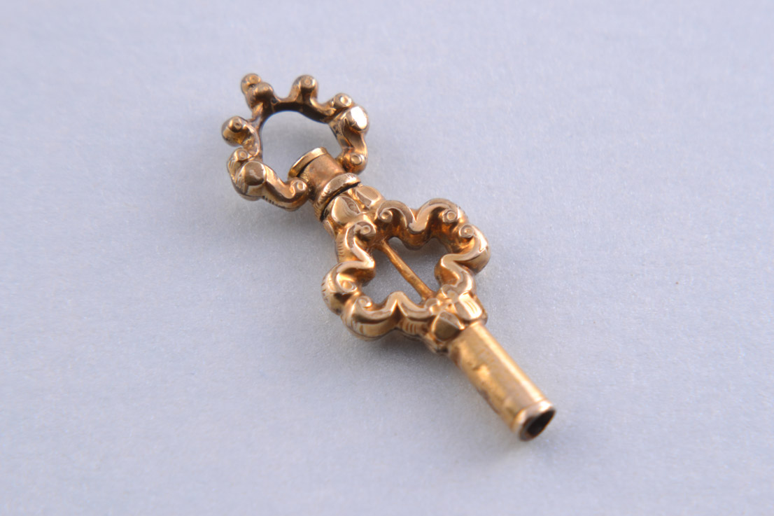 Gold Cased Victorian Watch Key  