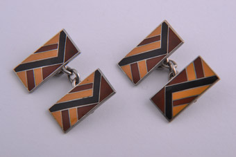 Enamel Art Deco Cocktail Cufflinks