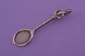 Silver Tennis Charm