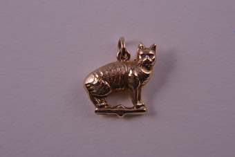 Gold Cat Charm