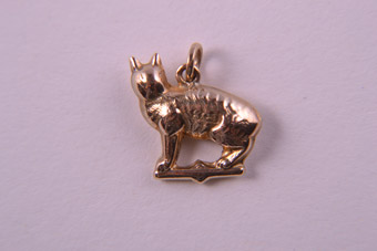 Gold Cat Charm