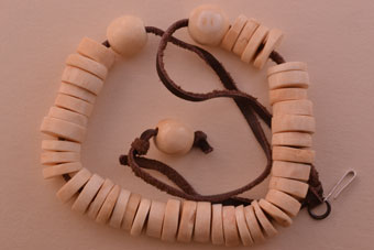 Bone And Leather Vintage Necklace