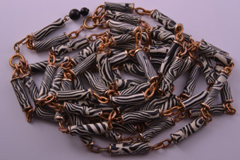 Plastic Vintage 3 Strand Necklace