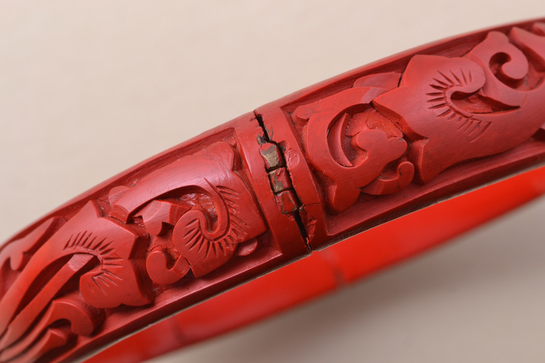 Cinnabar 1920's Oriental Bangle 878b | Amanda Appleby