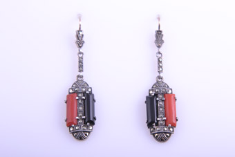 Art Deco Hook Earrings