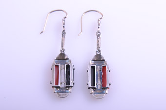 Art Deco Hook Earrings