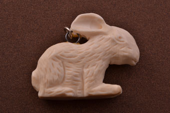 Bone Vintage Rabbit Charm