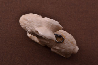 Bone Vintage Rabbit Charm