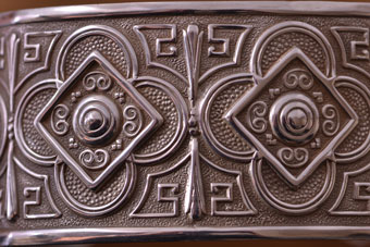 Silver Retro Cuff Bangle