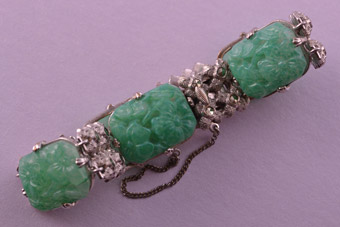 Art Deco Bracelet With Peking Glass