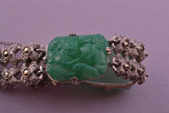 Chrome Art Deco Bracelet