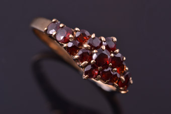 Gold Ring With Garnets
