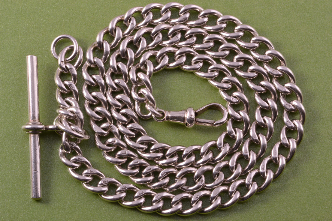 Silver 1900's Hallmarked Watch Chain