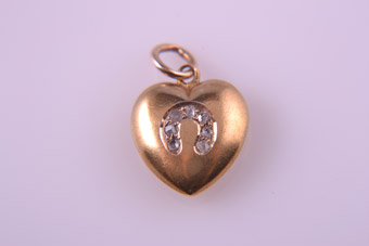 Gold Horse-Shoe Charm