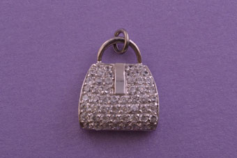 Silver Handbag Charm