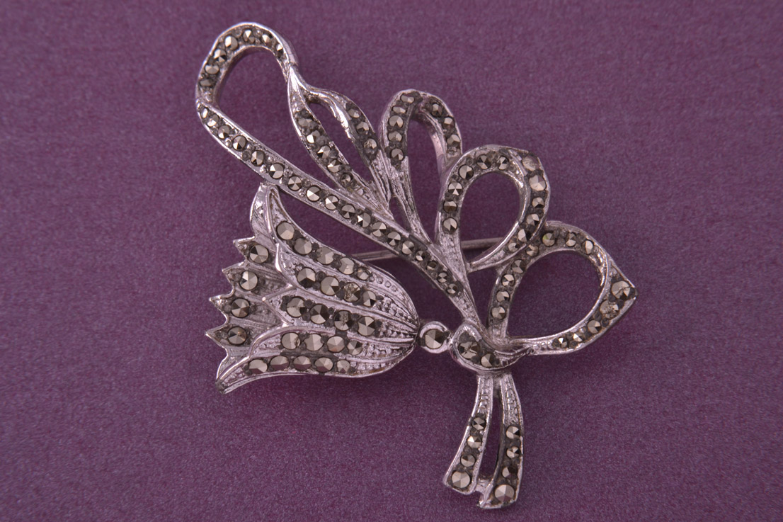 1940's Brooch With Marcasite