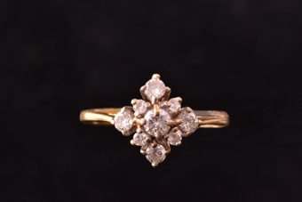 Gold Vintage Ring With Diamonds 923k | Amanda Appleby