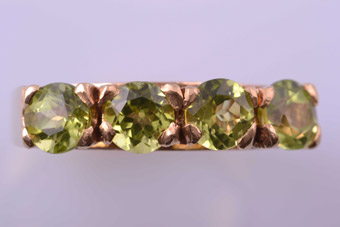 Gold Peridot Ring