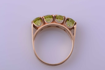 Gold Peridot Ring