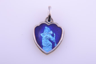 Silver And Enamel Charm