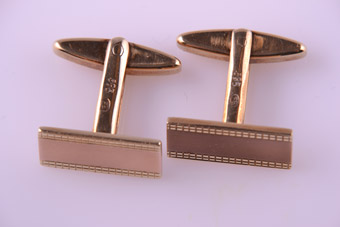 14ct Yellow And Rose Gold Cufflinks
