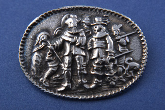 White Metal Brooch