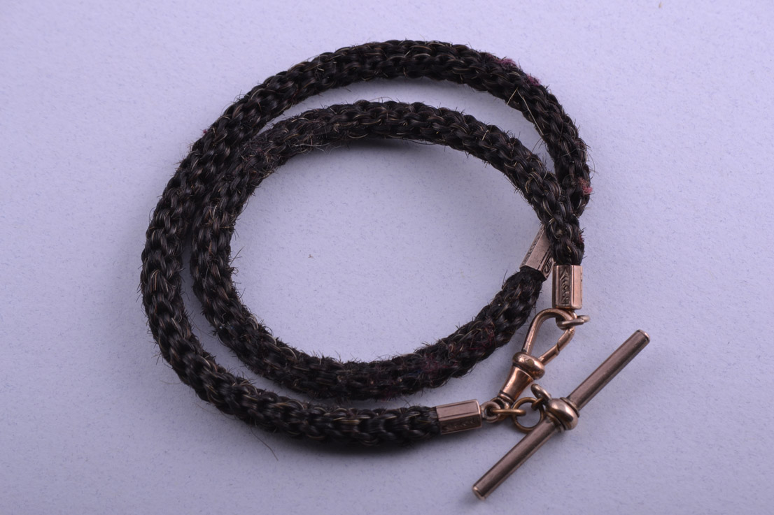 Hair And Gilt Victorian Watch Chain