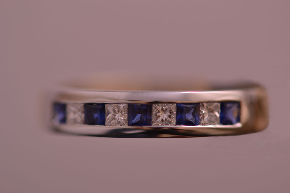 Vintage Gold Ring With Sapphires And Diamonds