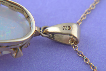 Gold Pendant With Opal