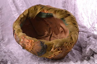 Vintage Hat With Feathers