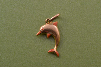 9ct Gold Dolphin Charm