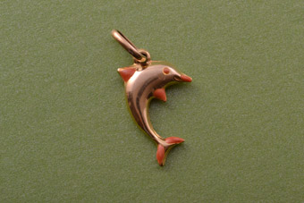 9ct Gold Dolphin Charm