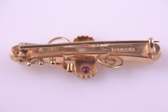 Gold Edwardian Brooch  