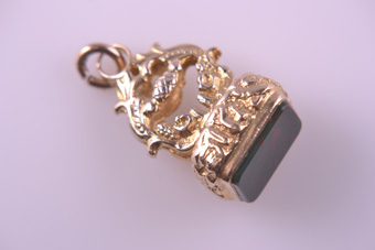 Gold Fob With Bloodstone