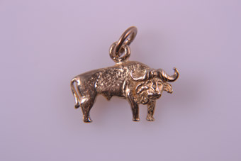 Gold Buffalo Charm