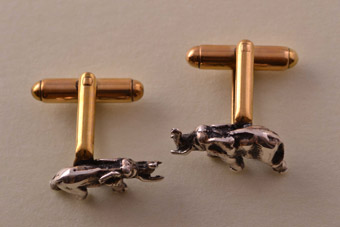 Modern Elephant Cufflinks