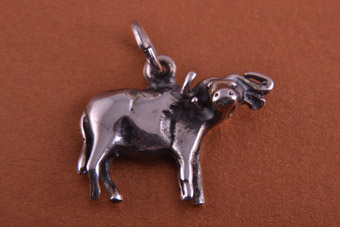 Silver Buffalo Charm