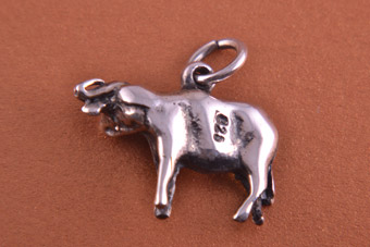 Silver Buffalo Charm